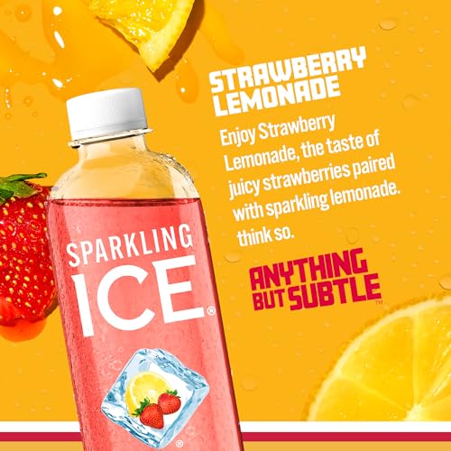 Sparkling Ice, Strawberry Lemonade Sparkling Water, Zero Sugar Flavored Water Sparkling ICE Au supplements