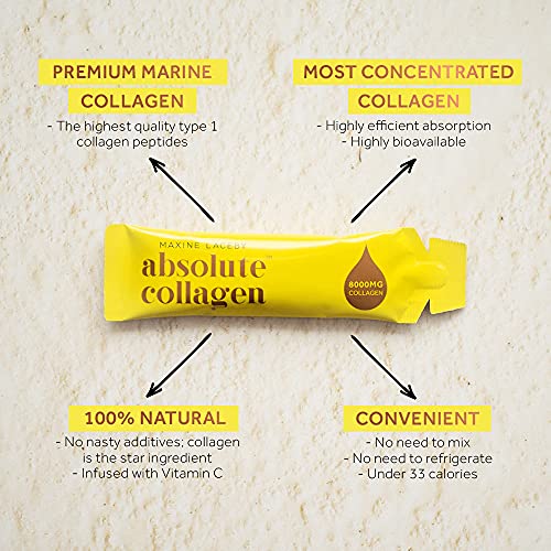Absolute Collagen Marine Liquid Collagen Supplement for Women - 8000mg Collagen in Each Sachet Absolute Collagen Au supplements