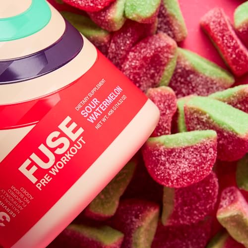 Podium Nutrition, Fuse Pre Workout Powder, Sour Watermelon, 30 Servings, Beta Alanine Podium Nutrition Au supplements