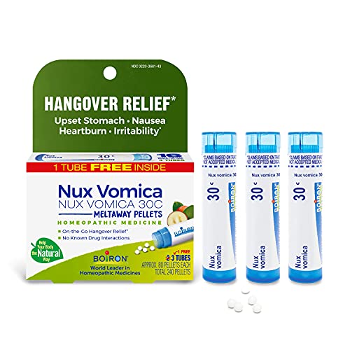 Boiron Nux Vomica 30C Homeopathic Medicine for Hangover Relief, Upset Stomach, Nausea Boiron Au supplements