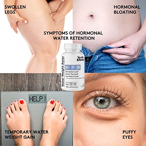 Youth & Tonic Natural Water Pills (90 Count) for Swelling Belly Bloating Youth & Tonic Au supplements