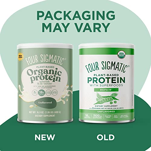 Four Sigmatic Organic Plant-Based Protein Powder Unflavored Protein with Lion’s Mane Four Sigmatic Au supplements