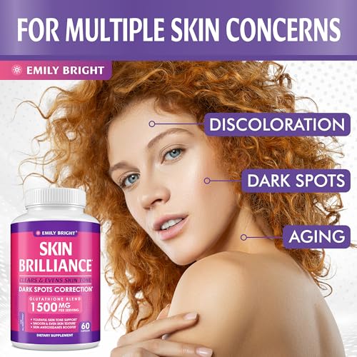 Glutathione Capsules - 1,500mcg Glutathione Supplement - Skin Tone Enhancer - Targets Emily Bright INC Au supplements