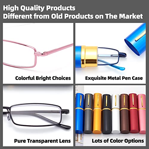HIGHLIKE 4-Pack Slim Pocket Reading Glasses Men Women, Compact Readers Super Clear HIGHLIKE Au supplements