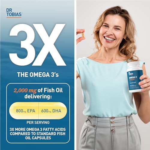 Dr. Tobias Omega 3 Fish Oil, 800 mg EPA 600 mg DHA Omega 3 Supplement for Heart Dr. Tobias Au supplements