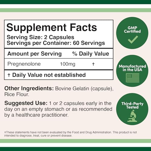 Pregnenolone 100mg per Serving (Converted to Progesterone to Boost Progesterone Double Wood Supplements Au supplements