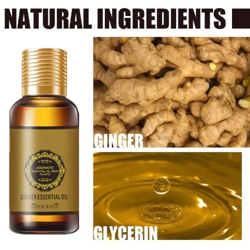 (2pc 60ml) Belly Drainage Ginger Oil, Slimming Tummy Ginger Oil, Ginger Oil Drainage Massage YG LianKaiAU supplements