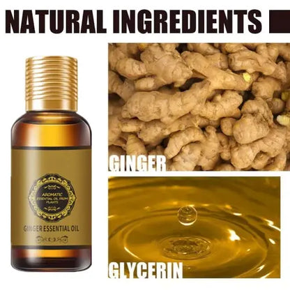 (2pc 60ml) Belly Drainage Ginger Oil, Slimming Tummy Ginger Oil, Ginger Oil Drainage Massage YG LianKaiAU supplements