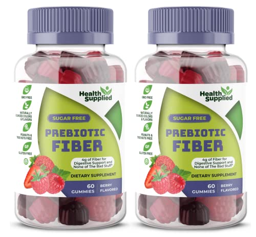 Fiber Prebiotic Gummies Sugar Free, Keto Friendly 2 Pack | Gut Cleansing, Digestive Health Health Supplied Au supplements