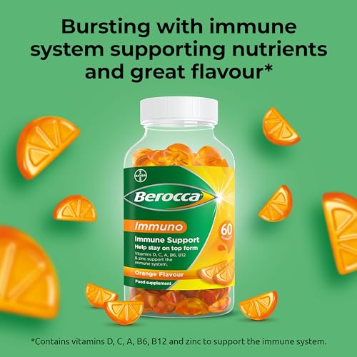 Berocca Immuno Gummy Vitamins, Orange Flavour, Bursting with Immune System Berocca Au supplements