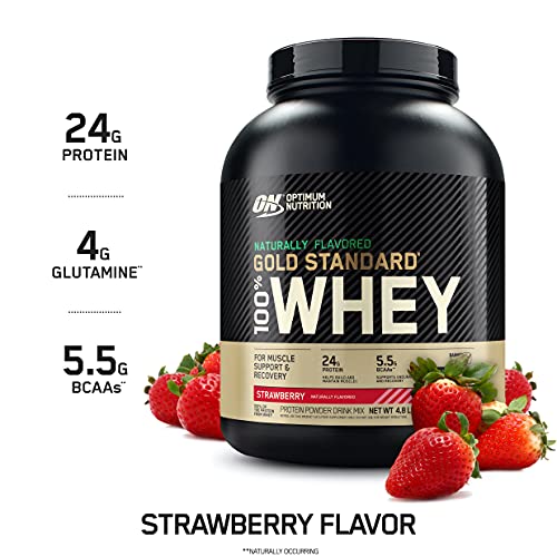 Optimum Nutrition Gold Standard 100% Whey Protein Powder, Naturally Flavored Strawberry Optimum Nutrition Au supplements