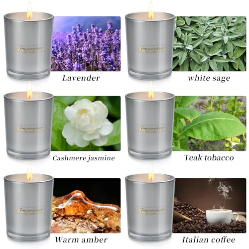 6 Pack Candles Clearance, Large Scented Candles, Candles for Home Scented, 35oz 250 Hour Long VSAFHZ Au supplements