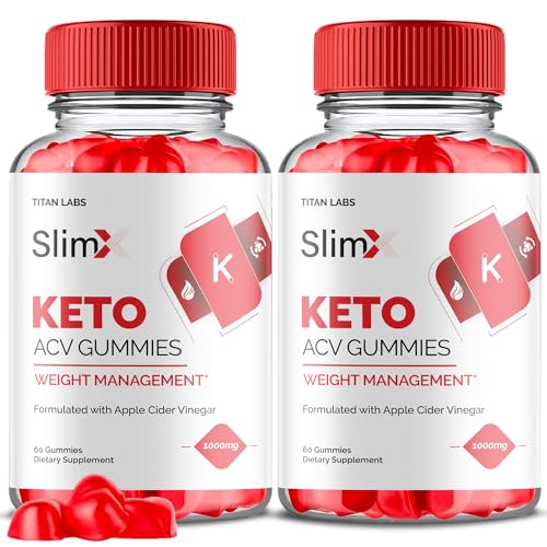 (2 Pack) SlimX Keto ACV Gummies, SlimX Keto ACV Advanced Weight Loss 1000MG Apple Titan LabsUS supplements
