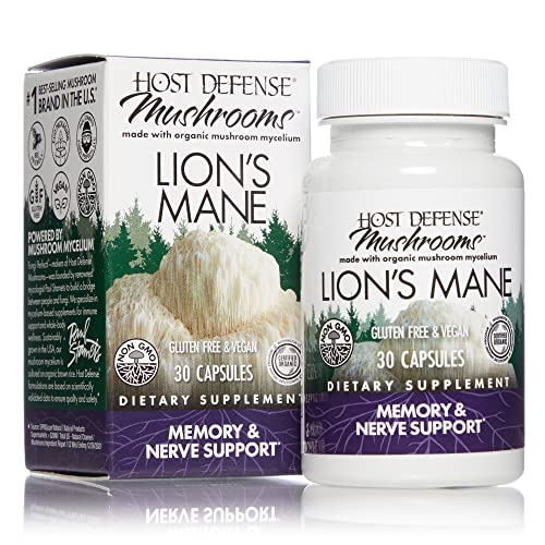Host Defense, Lion's Mane Capsules, Promotes Mental Clarity, Focus and Memory Host Defense Au supplements