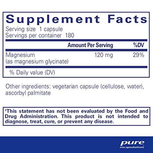 Pure Encapsulations Magnesium (Glycinate) - Supplement to Support Stress Relief, Sleep Pure Encapsulations Au supplements