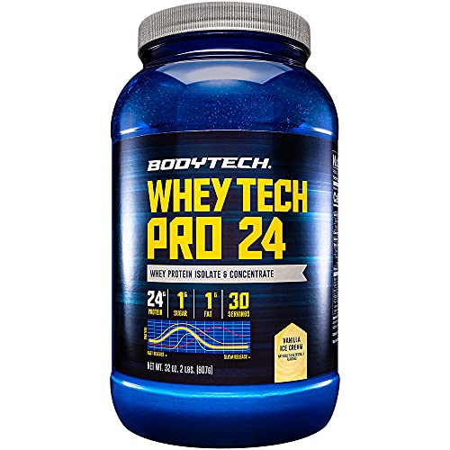 BODYTECH Whey Tech Pro24 Powder Vanilla Ice Cream (2 lbs/30 Servings) BODYTECH Au supplements