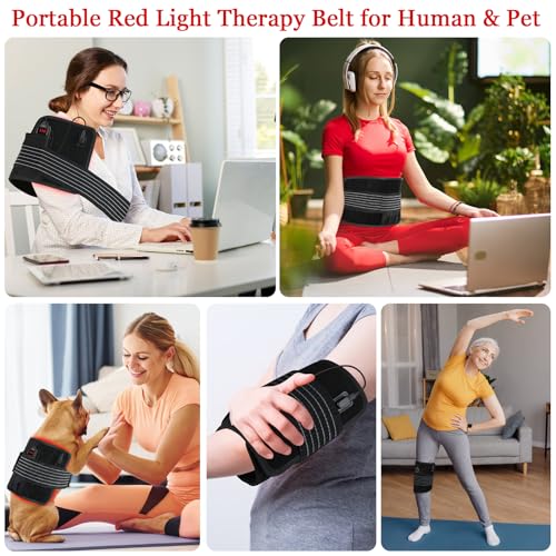 Yofalo 660nm LED Red Light and 850nm Near Infrared Red Light Therapy Belt Device for Body Pain Waist yofalo Au supplements