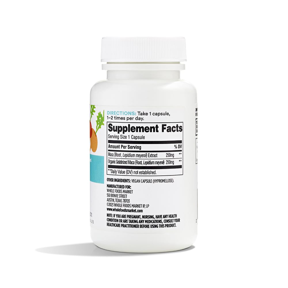 365 by Whole Foods Market, Maca Standardized + Full Spectrum Blend, Libido Support, Vegan Capsules, 60 Count 365 by Whole Foods Market Au supplements