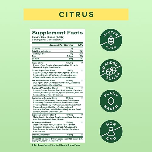 Bloom Nutrition Super Greens Powder Smoothie & Juice Mix - Probiotics Bloom Nutrition Au supplements