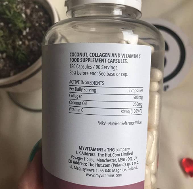 Coconut + Collagen (180 Capsules) - Myvitamins MyVitamins Au supplements