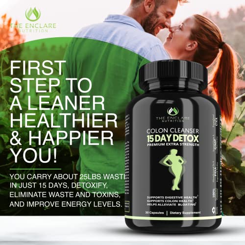 THE ENCLARE NUTRITION Colon Cleanser Detox. Premium 15 Day Fast-Acting Diet Pills THE ENCLARE NUTRITION Au supplements