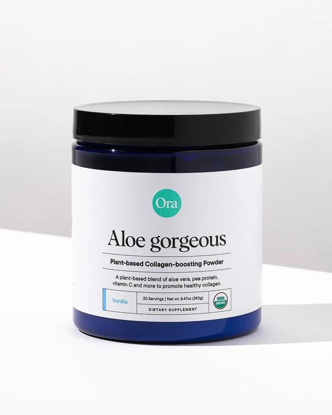 Ora Organic Vegan Collagen-Boosting Powder for Women and Men - Hair, Skin, & Nails Support - Bamboo Silica, Plant-Based Protein, Organic Vitamin C, Aloe Vera - Vanilla Flavor, 20 Servings Ora Organic Au supplements