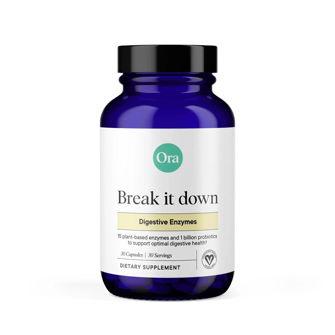 Ora Organic Multi-Enzyme Supplement - Vegan, Gluten Free Enzymes for Digestion with Probiotics for Gut Health, Bloating, Constipation and Gas Relief - 30 Easy to Swallow Capsules Ora Organic Au supplements