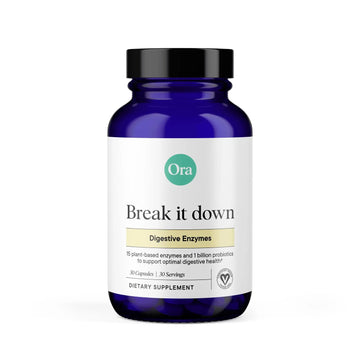 Ora Organic Multi-Enzyme Supplement - Vegan, Gluten Free Enzymes for Digestion with Probiotics for Gut Health, Bloating, Constipation and Gas Relief - 30 Easy to Swallow Capsules Ora Organic Au supplements