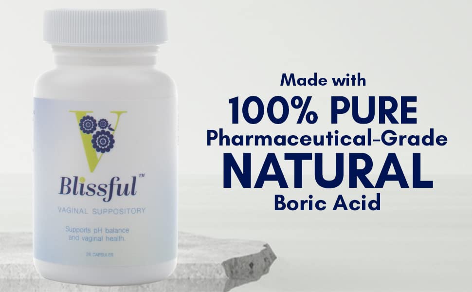 V Blissful Boric Acid Suppository & Soothing Vaginal Solution for Yeast Infection & Bacterial Vaginosis V Blissful Au supplements