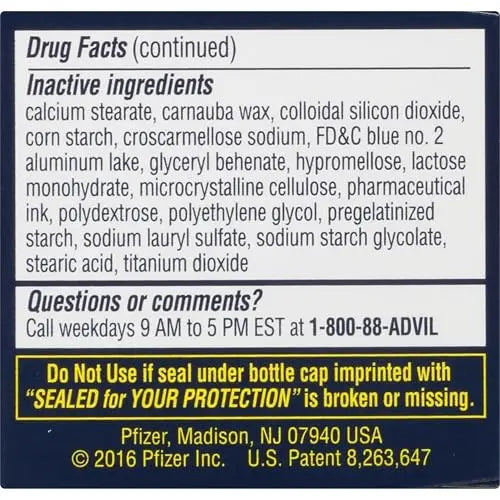 Advil PM Pain Reliever and Nighttime Sleep Aid, Pain Medicine with Ibuprofen for Pain Relief and Diphenhydramine Citrate for a Sleep Aid - 40 Coated Caplets Advil Au supplements