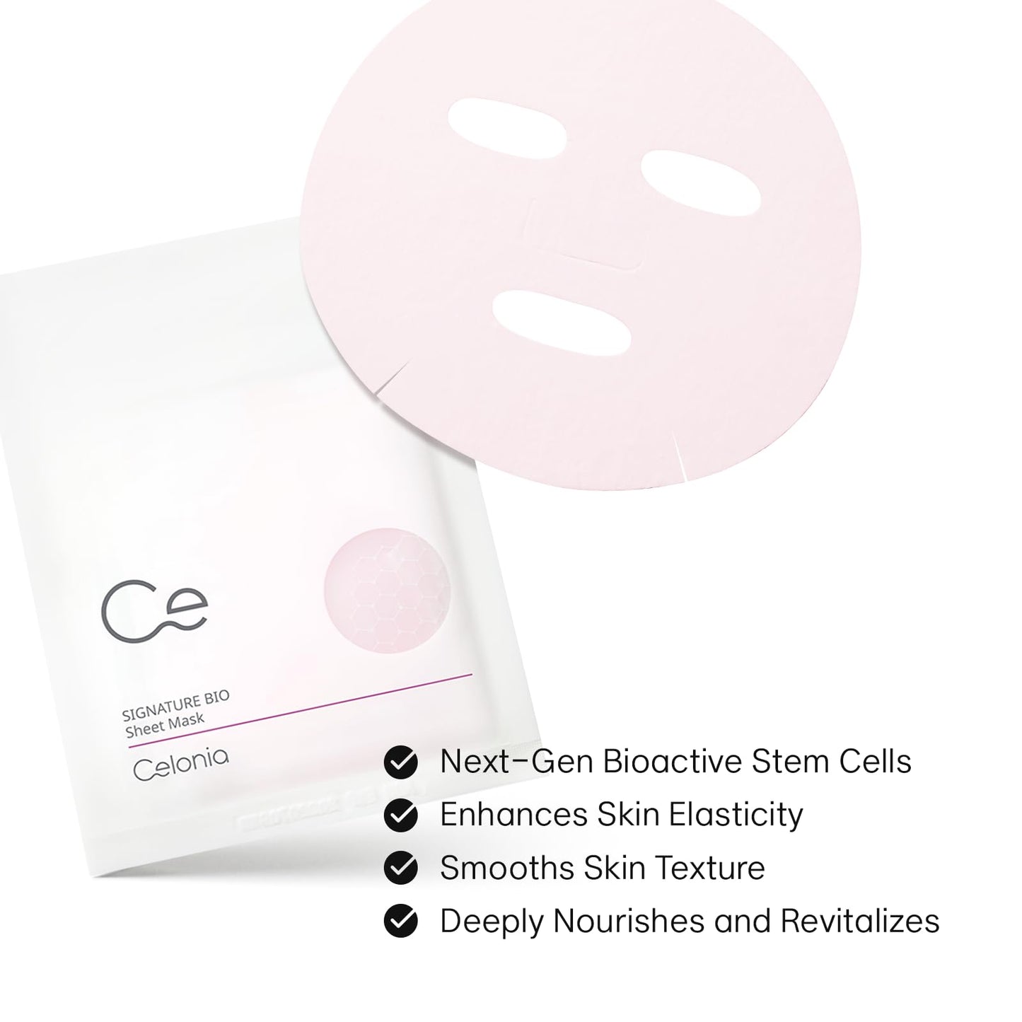 CELONIA Signature Bio Facial Sheet Mask, Stem Cell Deep Hydrating Face Mask, Anti Aging Treatment For Healthy Glowing Skin, Minimize Pores, Reduce Fine Line, Boost elasticity, Correct Redness 5 Count CELINO buy supplements Au
