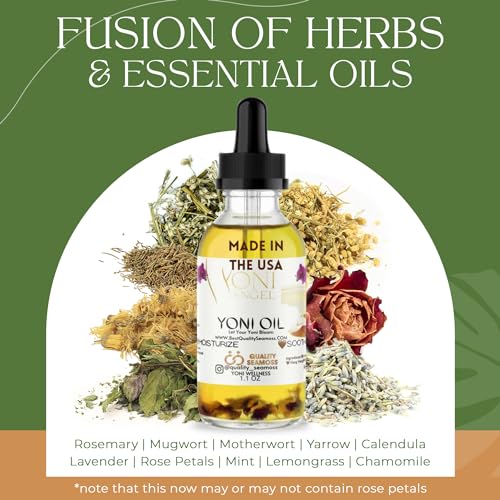 Natural Yoni Oil, Mint Fresh Feminine Care Oil, Reduces Odor, Restores pH Balance, All Natural, Herbal Yoni Quality Seamoss and Yoni OilUS supplements