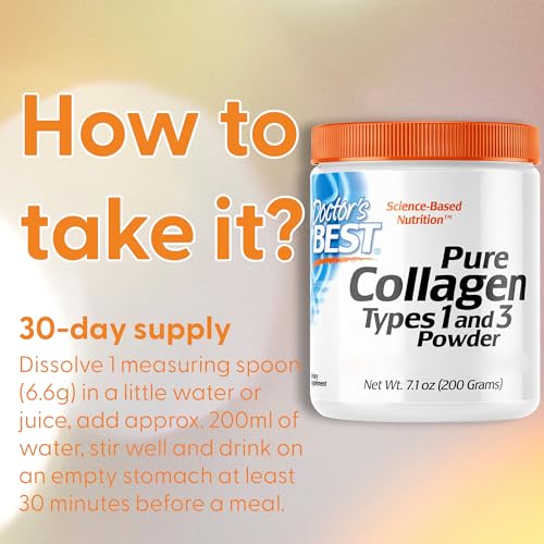 Doctor's Best, Pure Collagen Type 1 and 3 (Collagen Type 1 and 3), 200g Powder Doctor's BEST Au supplements