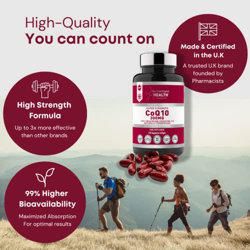 Ubiquinone Coenzyme Q10 300mg Softgel Capsules, 120 Super Strength Vegan Friendly The Intelligent Health Au supplements