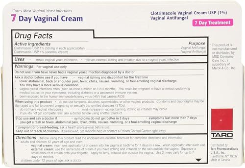 Taro Clotrimazole 7 Vaginal Cream 45 g TARO Au supplements