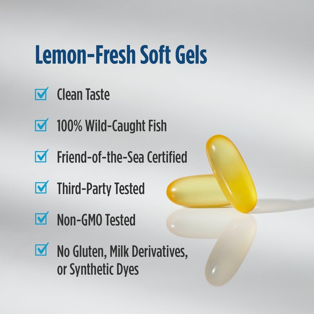 Nordic Naturals Ultimate Omega Xtra, Lemon Flavor - 60 Soft Gels - 1480 mg Omega-3 + 1000 IU Vitamin D3 - EPA & DHA - Brain, Heart, & Immune Health - 30 Servings Nordic Naturals Au supplements