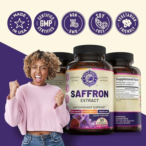 100% Pure Saffron Extract - Metabolism Booster & Natural Appetite Suppressant for Weight Loss WHOLE WORLD WELLNESS Au supplements