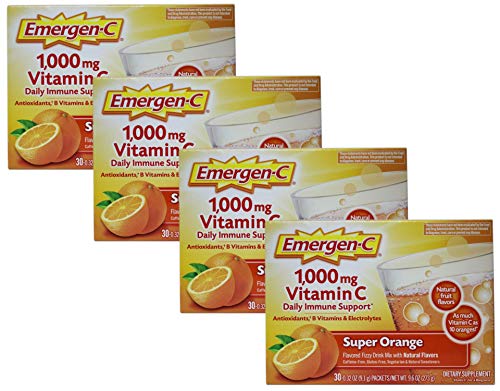 Emergen-C Super Orange Vitamin C - 30 Count (Pack of 4) (Packaging may vary) Emergen-C Au supplements