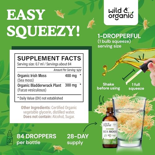 Sea Moss - Organic Sea Moss Liquid Drops - Irish Sea Moss Supplement - Seamoss Wild & Organic Au supplements