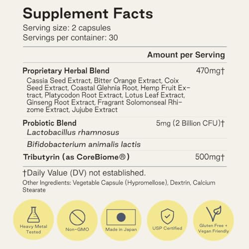 NOOCI NOO Gut, Gut + Skin: 3-in-1 Gut Health Supplement with Herbs, Probiotic & Postbiotic, Digestive Support for Bloating & Constipation, 60 Vegan Capsules NOOCI Au supplements