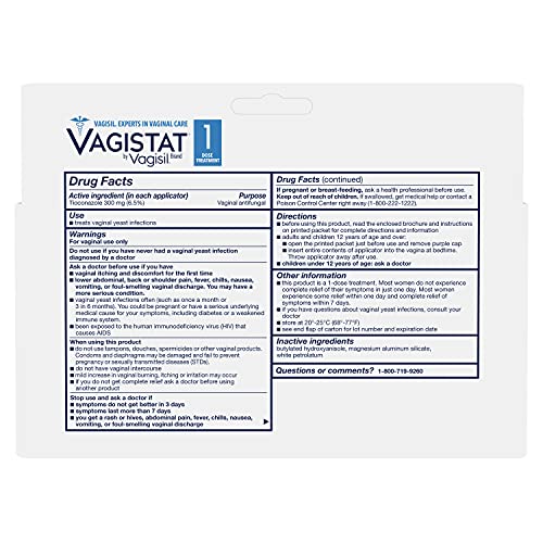 Vagistat 1 Day Single-Dose Yeast Infection Treatment for Women, Antifungal Ointment Helps Relieve Vagisil Au supplements