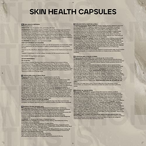 Bulk Skin Health Supplement Capsules, Collagen, Vitamin C, Iodine, Pack of 120 Bulk Au supplements