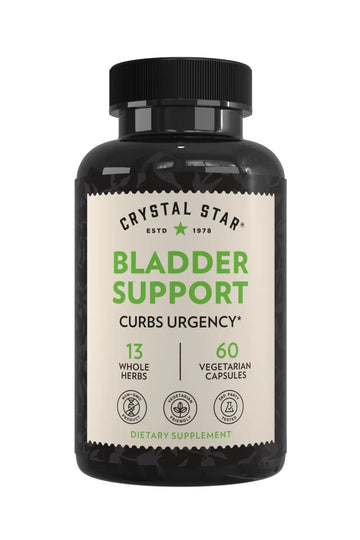 Crystal Star Bladder Support (60 Capsules) – Herbal Supplement for Healthy Bladder Function - Cranberry, Dandelion & Fenugreek - Helps Overactive Bladder and Incontinence - Non-GMO Crystal Star Au supplements