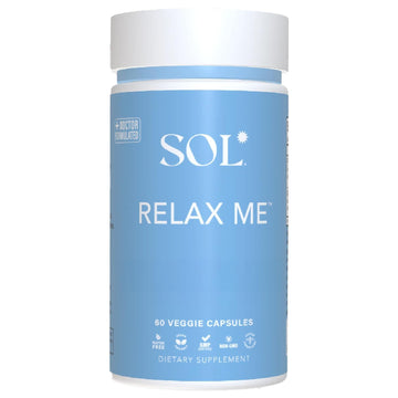 Sol Nutrition Relax Me - Natural Calming Relief for Stress, Tension, & Worry - 15x More Effective - Support Mood, Relax the Mind & Body - Supplements for Adults - Non-Drowsy - 60 Vegetarian Capsules Sol Nutrition Au supplements