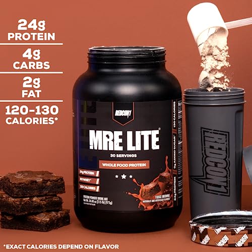 REDCON1 MRE Lite Whole Food Protein Powder, Fudge Brownie - Low Carb & Whey REDCON1 Au supplements