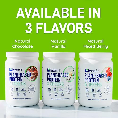 LeanFit Plant-Based Protein & Greens Natural Vanilla – 20g Plant Protein + 4 Leafy Greens LeanFit Au supplements