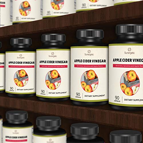 Sunergetic Premium Apple Cider Vinegar Capsules – Includes Apple Pectin, Spirulina Sunergetic Au supplements