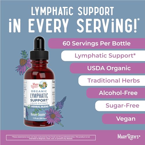 Lymphatic Support Drops | USDA Organic Lymphatic Cleanse Immune Support Supplement MaryRuth Organics Au supplements