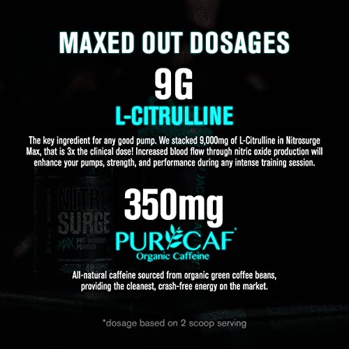 Jacked Factory Nitrosurge Max Nootropic Pre Workout Powder - Premium Pre Workout Jacked Factory Au supplements