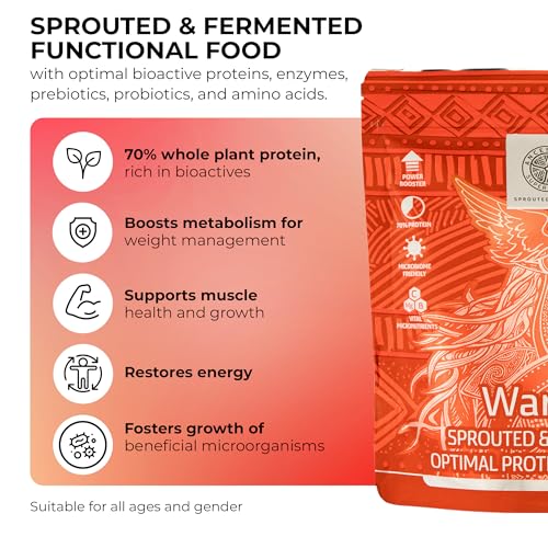 ANCESTRAL SUPERFOODS: Vegan Superfood Protein Powder, Gluten-Free Alkaline Fibre Supplement ANCESTRAL SUPERFOODS SPROUTED FOR LIFE Au supplements